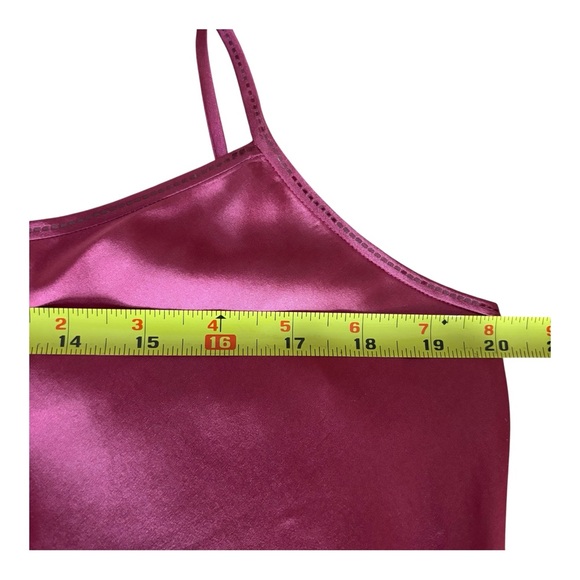 NWT St. John Evening Red Clay Silk w Embellished Trim Cami Top Sz L - Picture 8 of 8